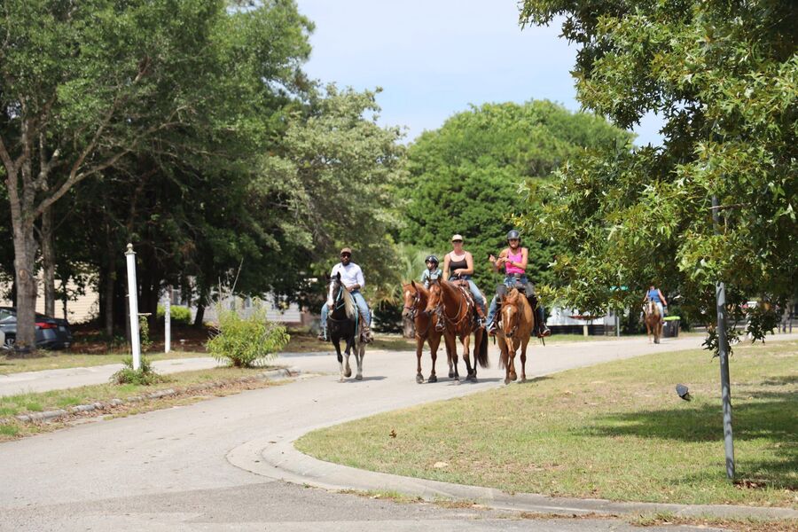 Riders on the trail
